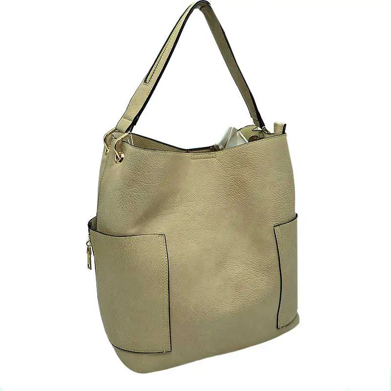 Pocket Bucket Satchel Bag