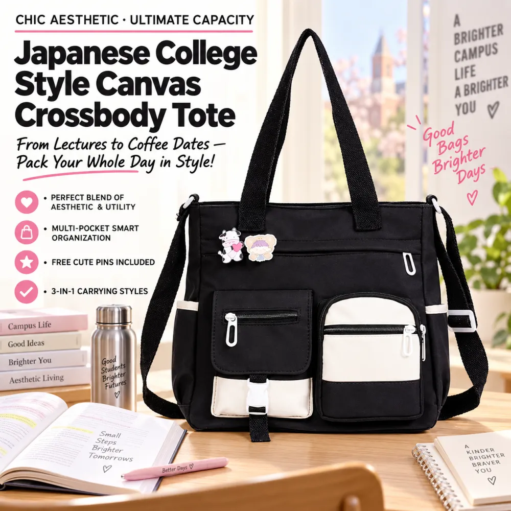Large capacity canvas versatile artistic tote bag