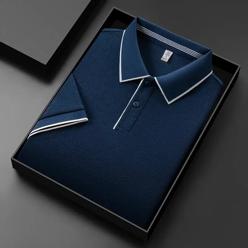 Textured Knit Collar Polo