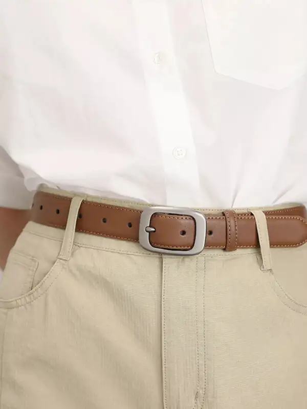Urban Classic Leather Belt with Buckle