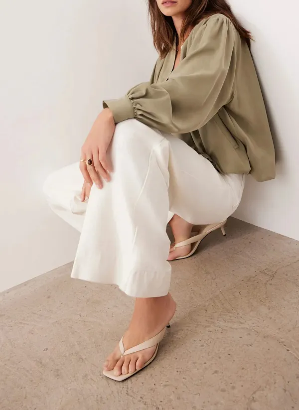 Casual Style Khaki Bubble Hem Jacket