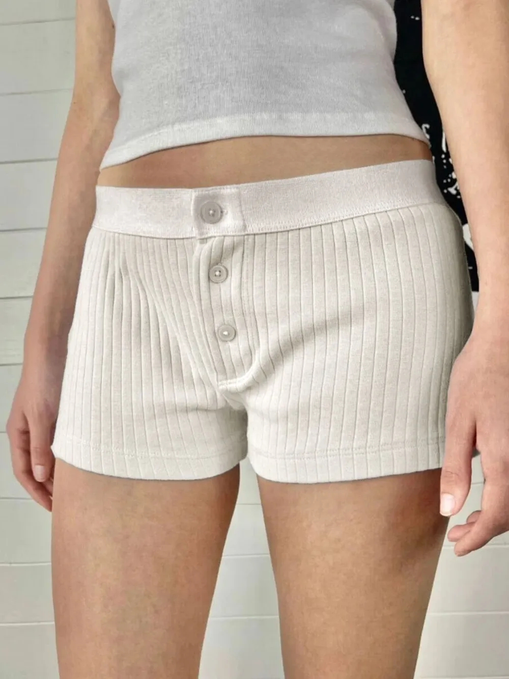 Button Detail Shorts