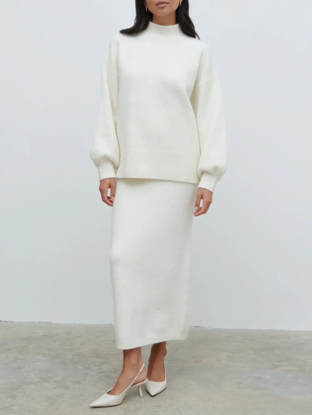 Balloon Sleeve Knit Jumper