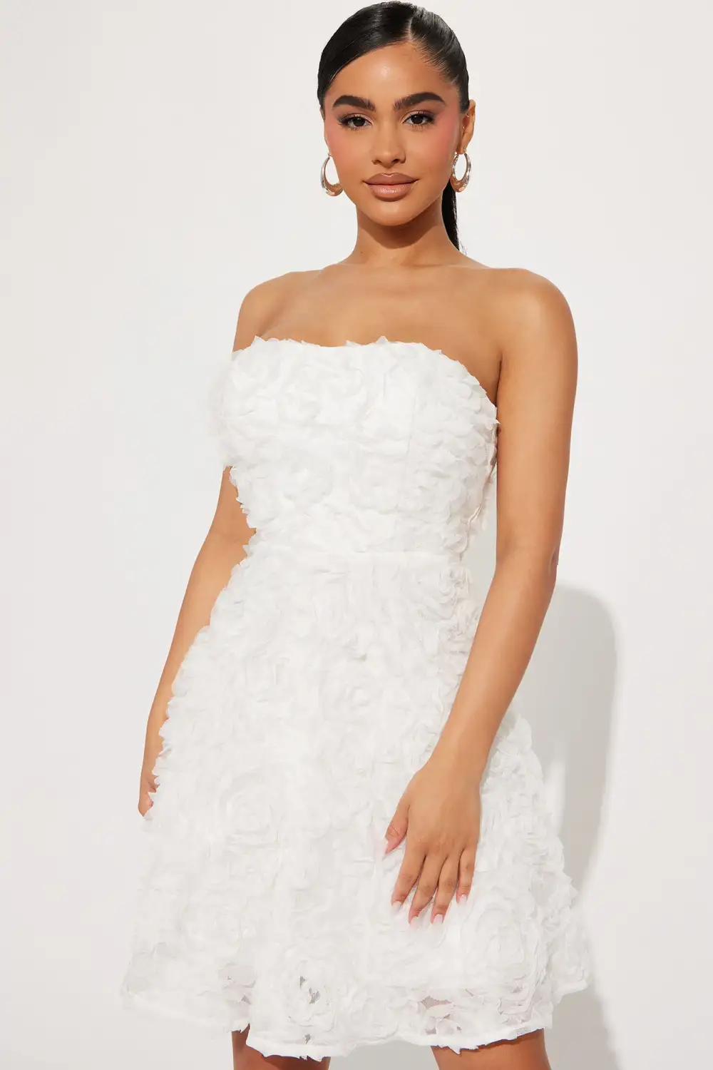 Garden Goddess Mini Dress - White