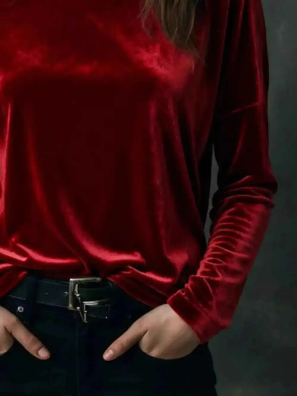 Velvet Long Sleeve T-Shirt