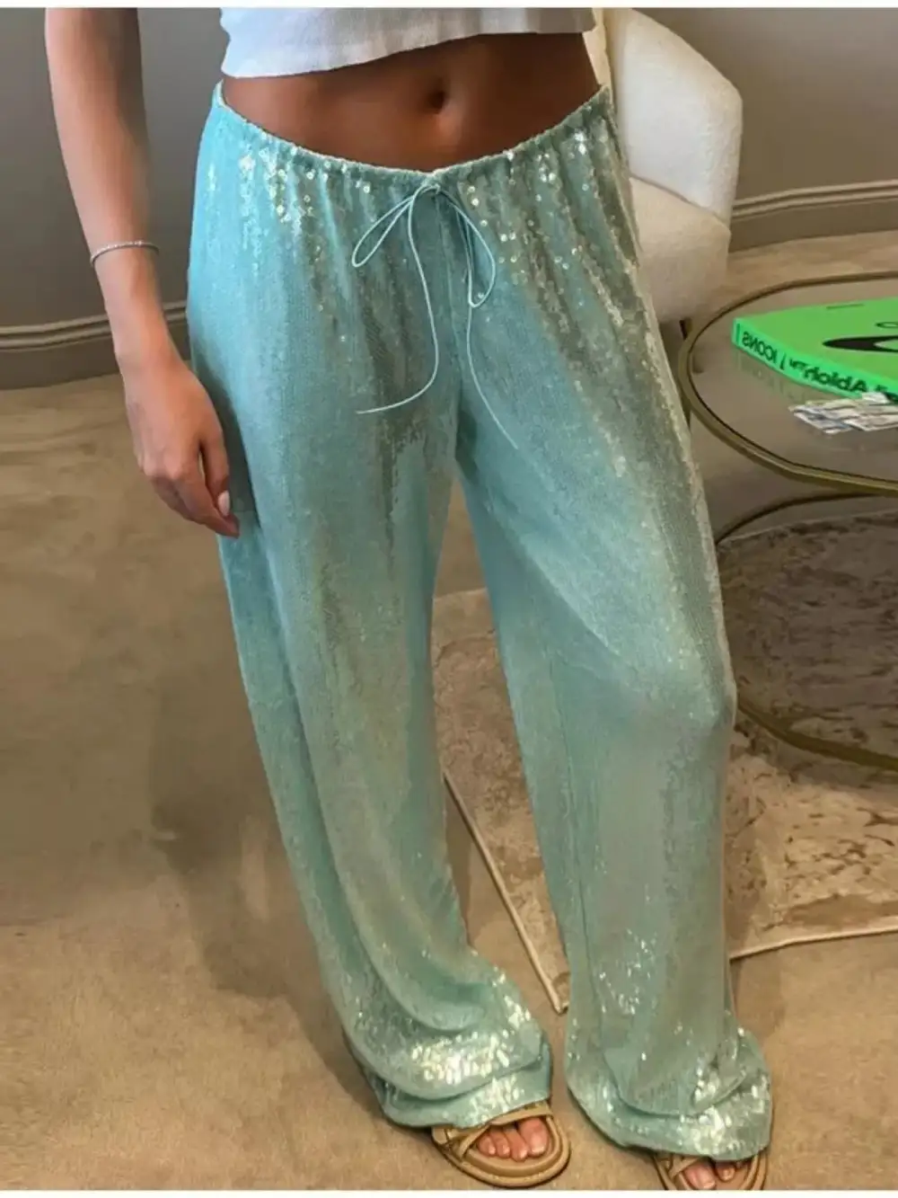Everyday Sequin Wide Leg Pants