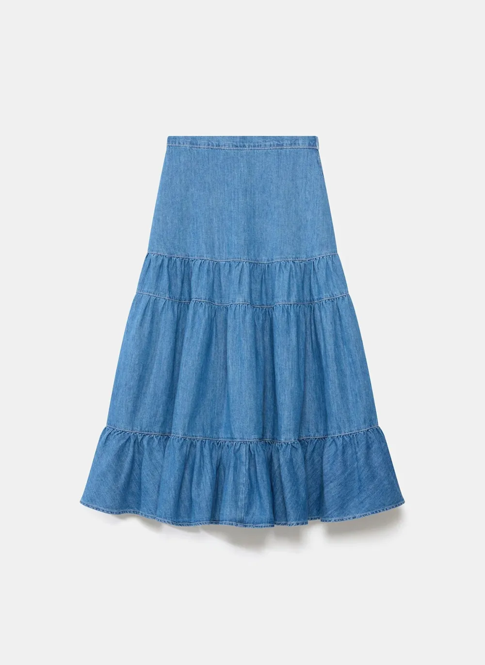 Casual Style Denim Maxi Skirt