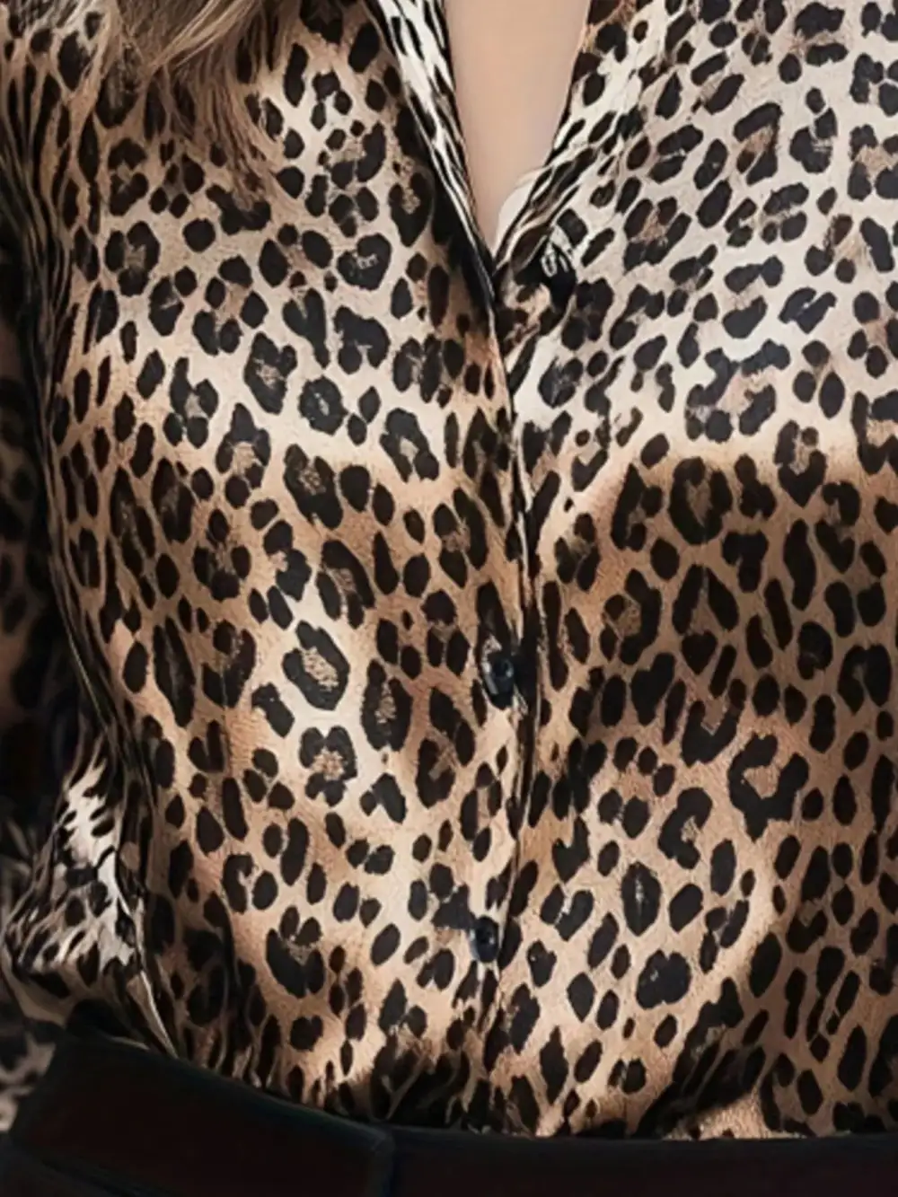 Graceful Leopard Button Up Button Up Shirt