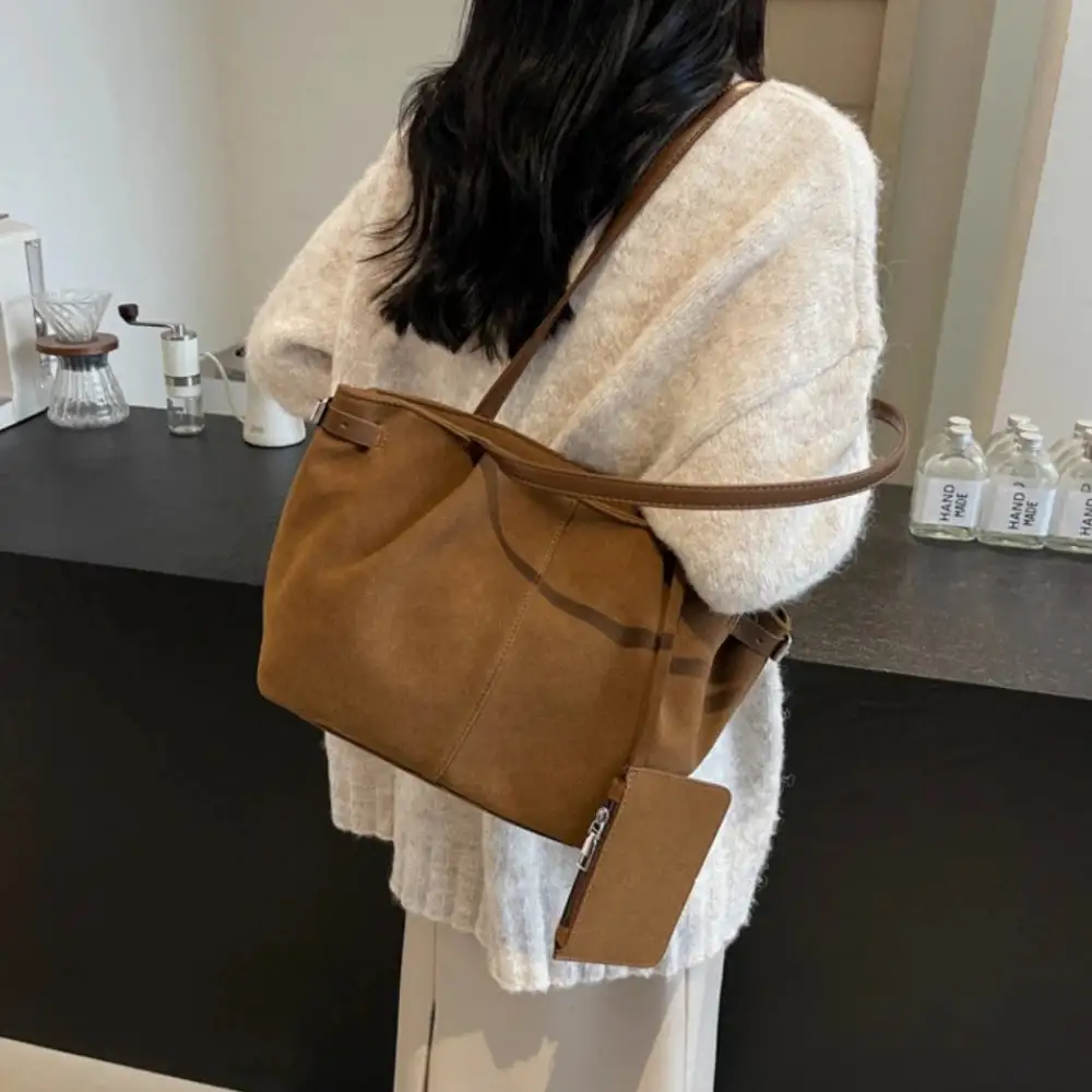 Urban-Inspired PU Suede Tote Bag Minimalist Chic