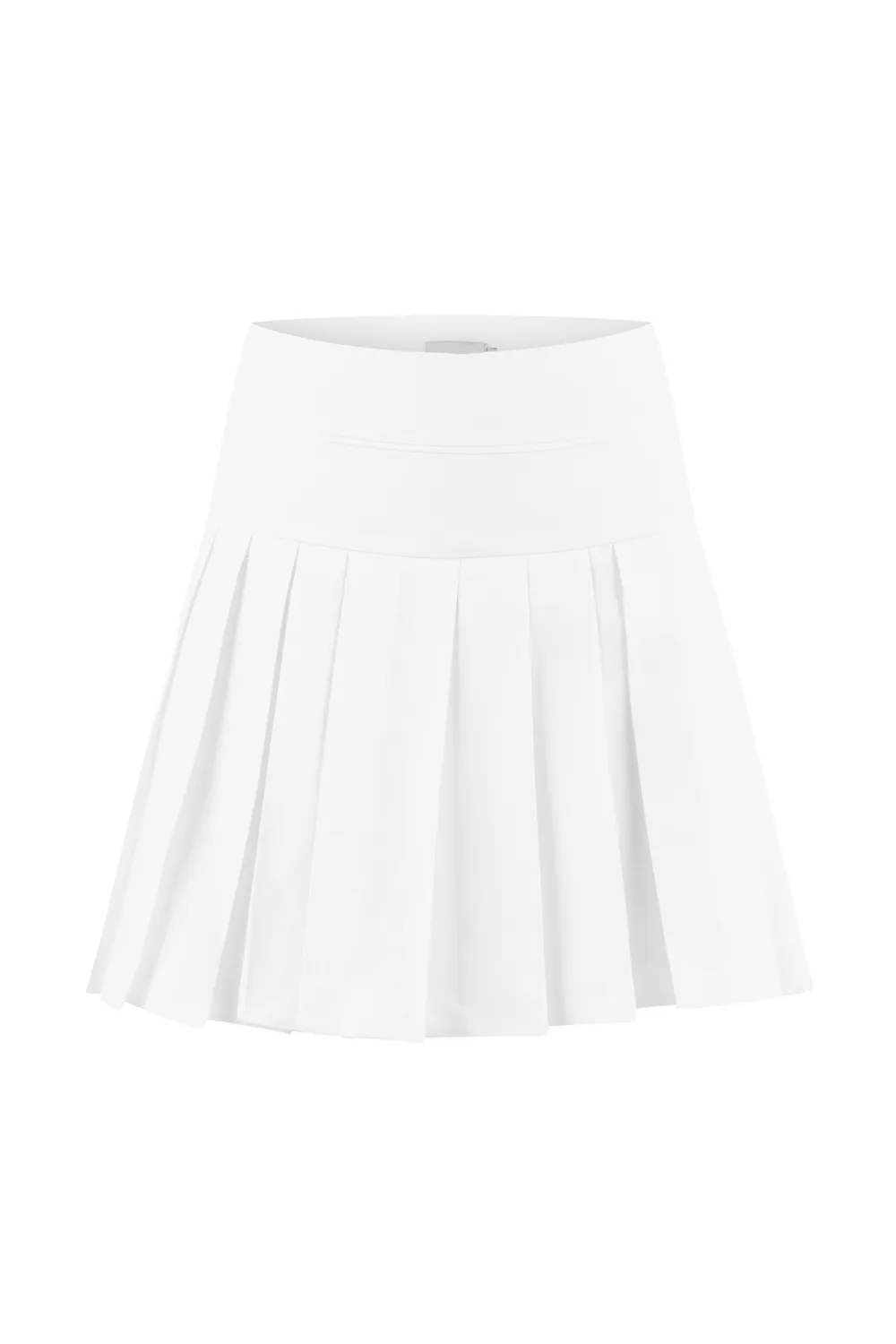 Pleated Skirt-White