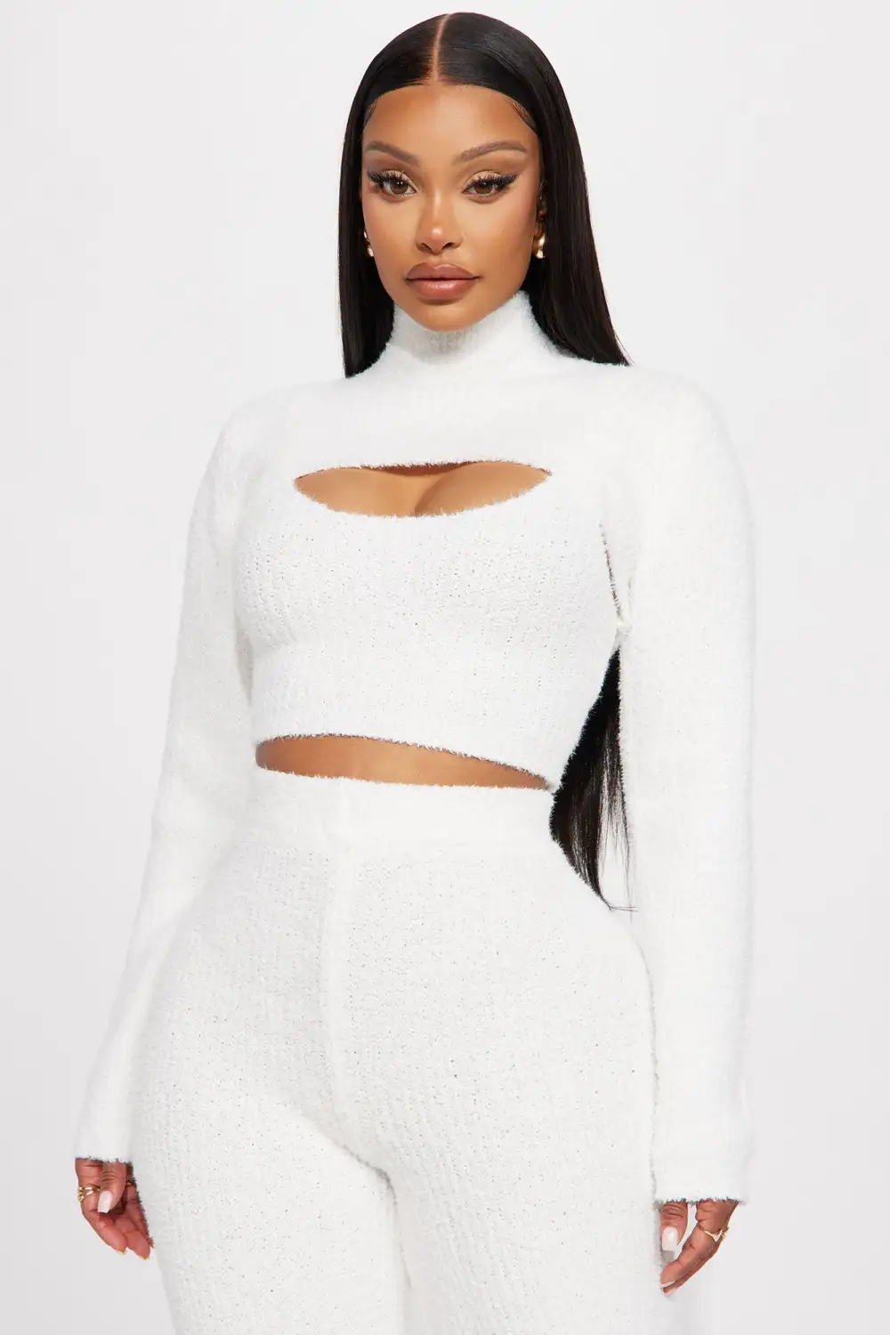 Feeling Cozy 3 Piece Pant Set - White