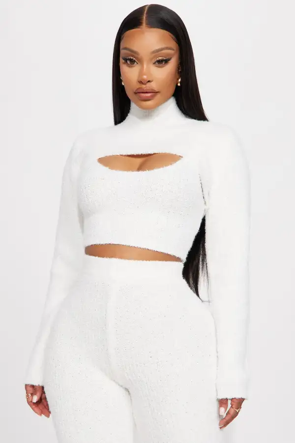 Feeling Cozy 3 Piece Pant Set - White