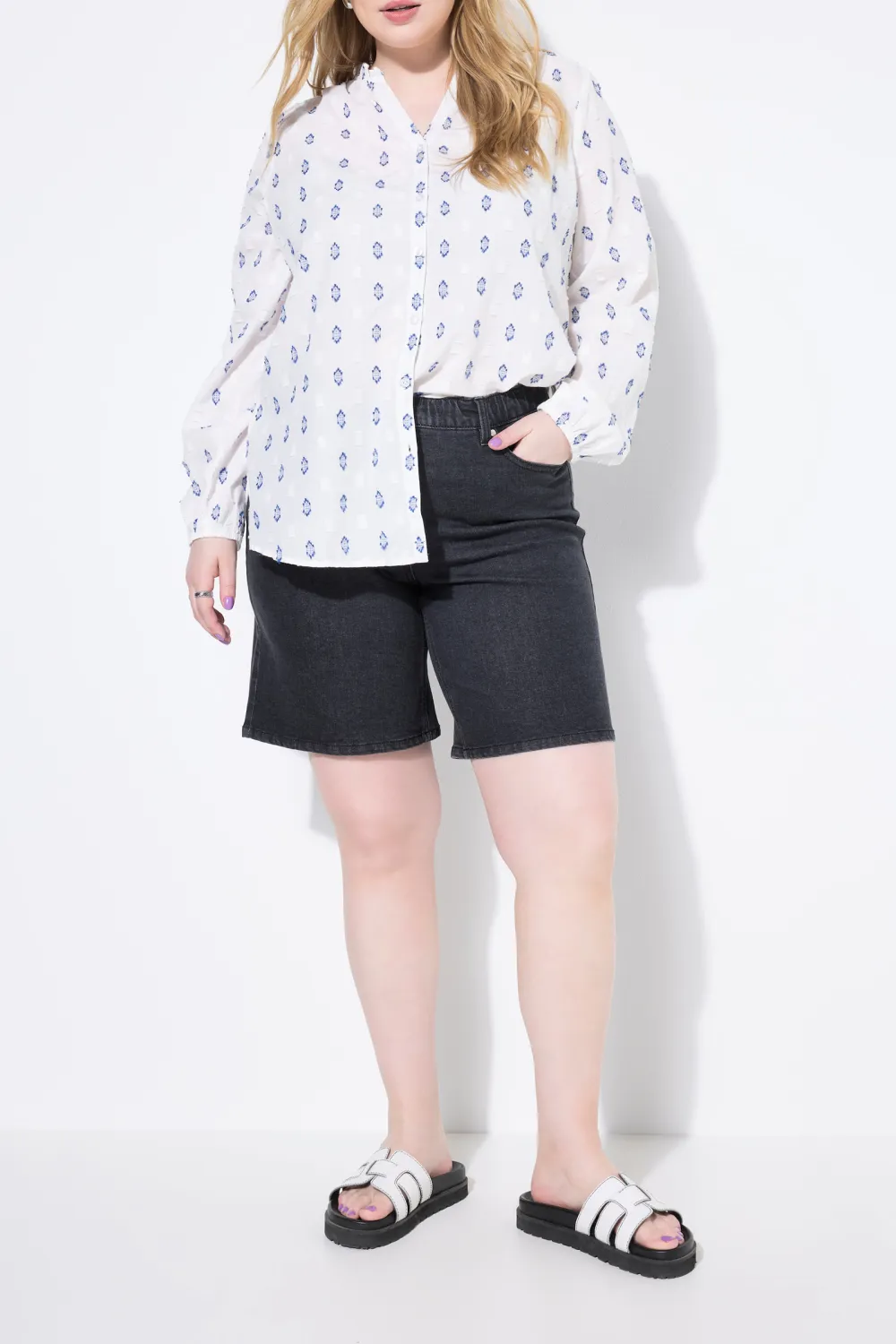 Zipper Denim Shorts