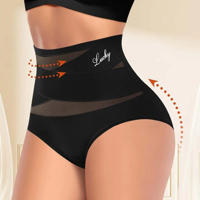 ✨Plus-Size High-Waist Cross Tummy Control Panties