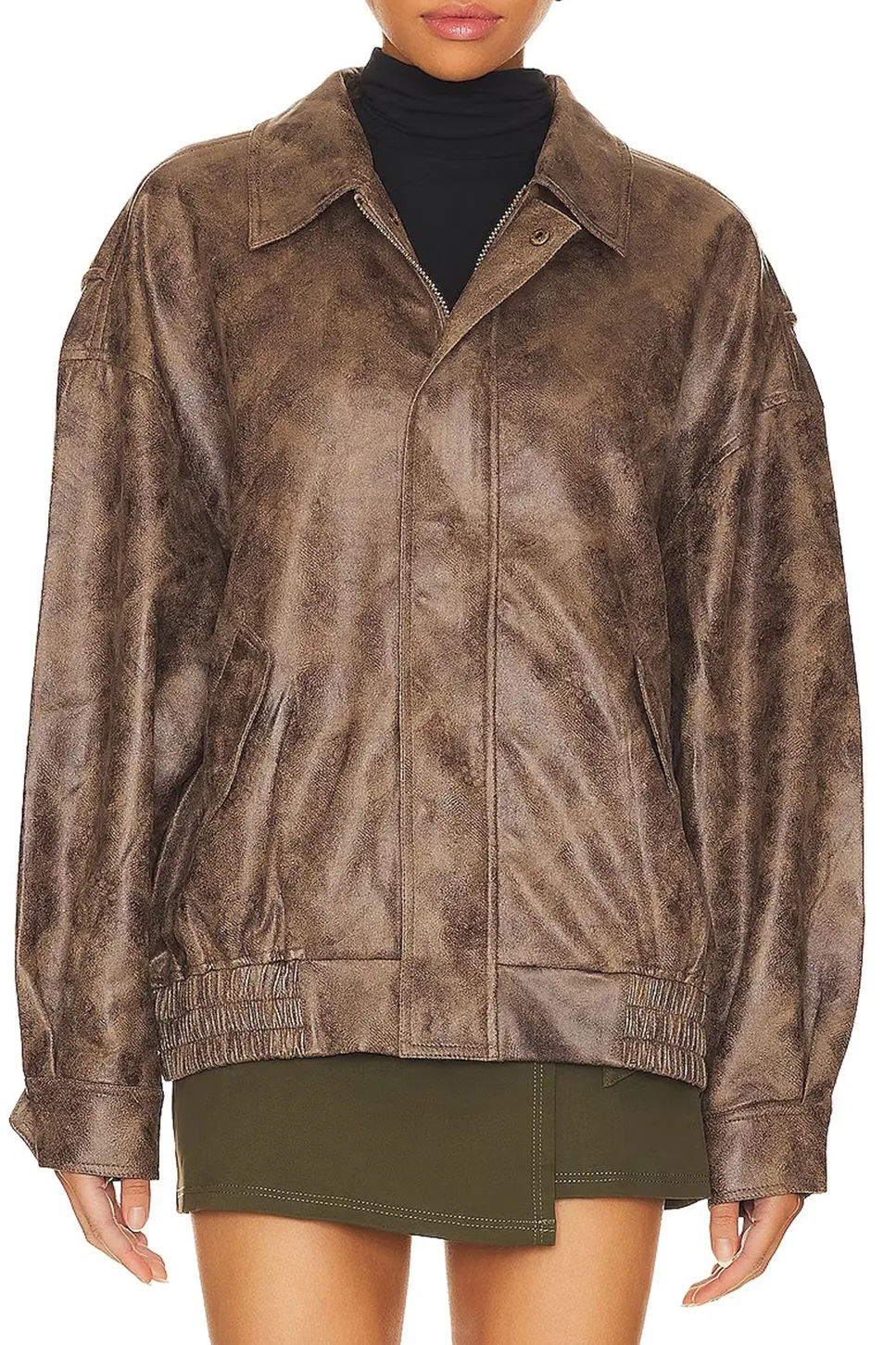 Classic Chocolate Bomber Jacket