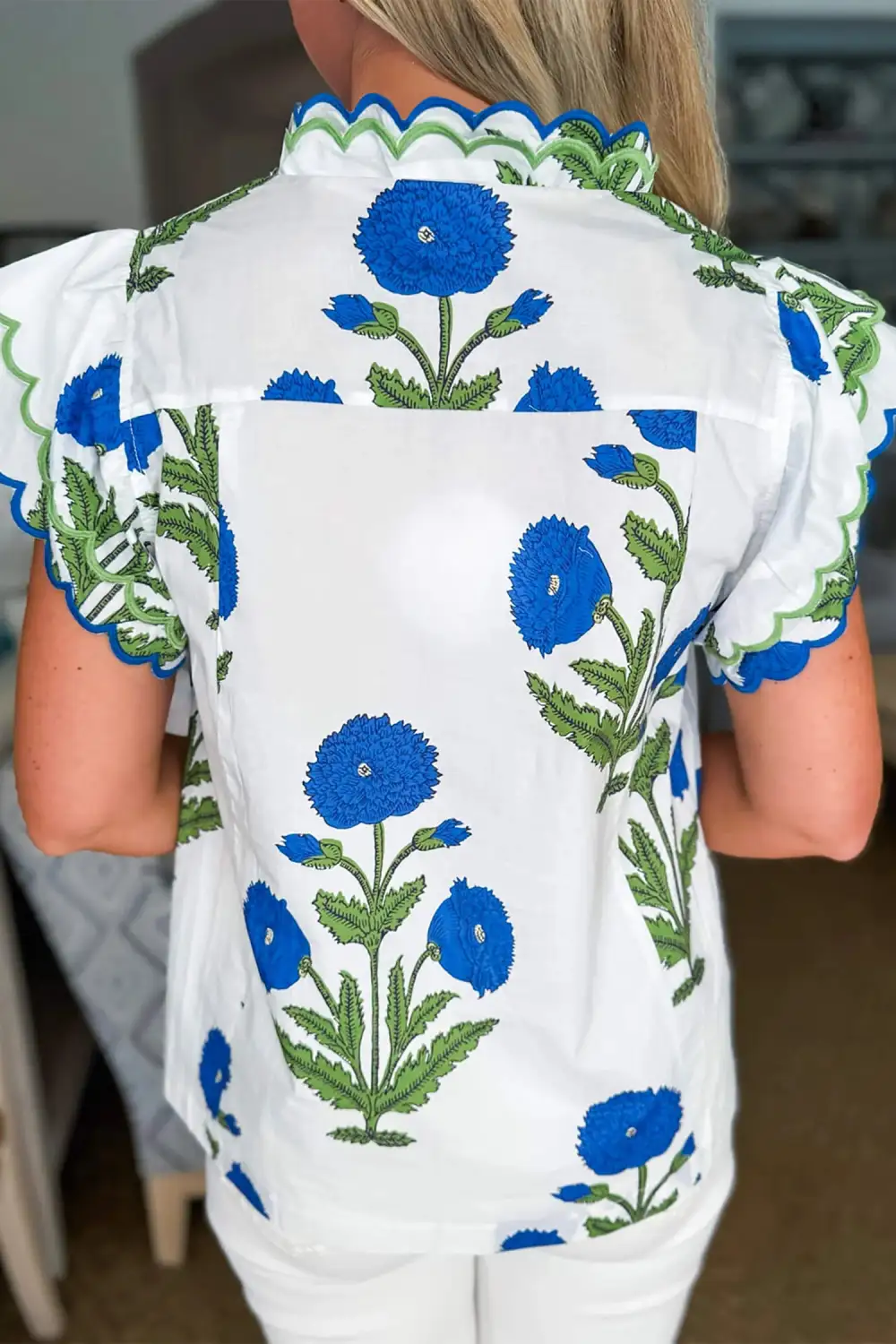 Floral Short Sleeve Blouse