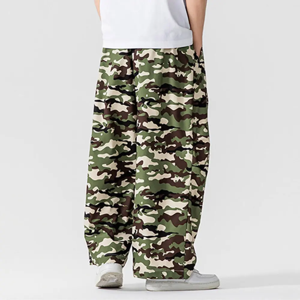 Patterned Wide Leg Pants