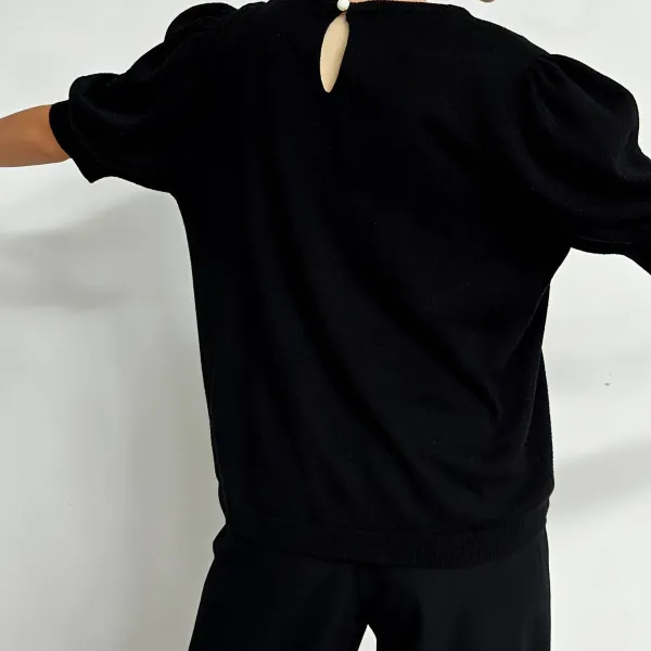Women’s Puff Sleeve Knit Top