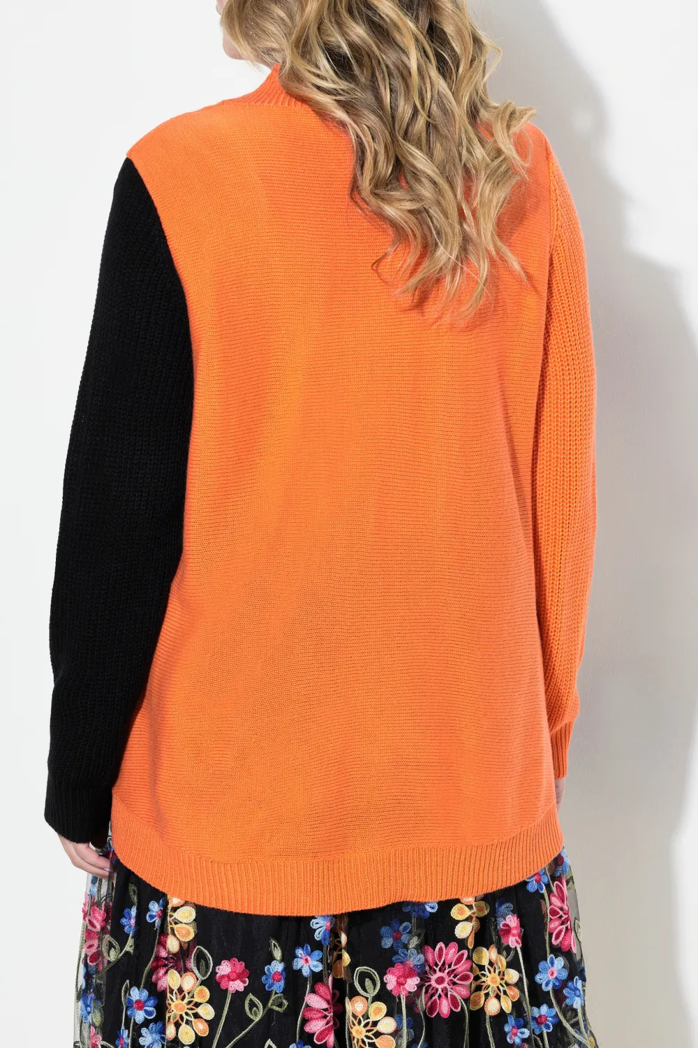 Splicing Round Neck Women's Sweater