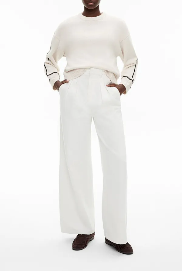 Ivory Ribbed Knit Sweater