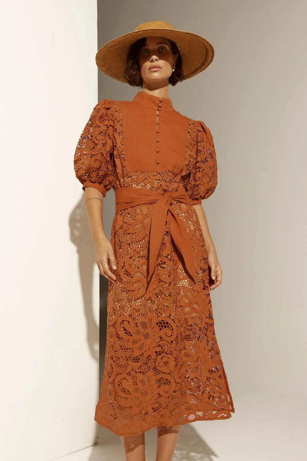 kinetic dress - toffee lace