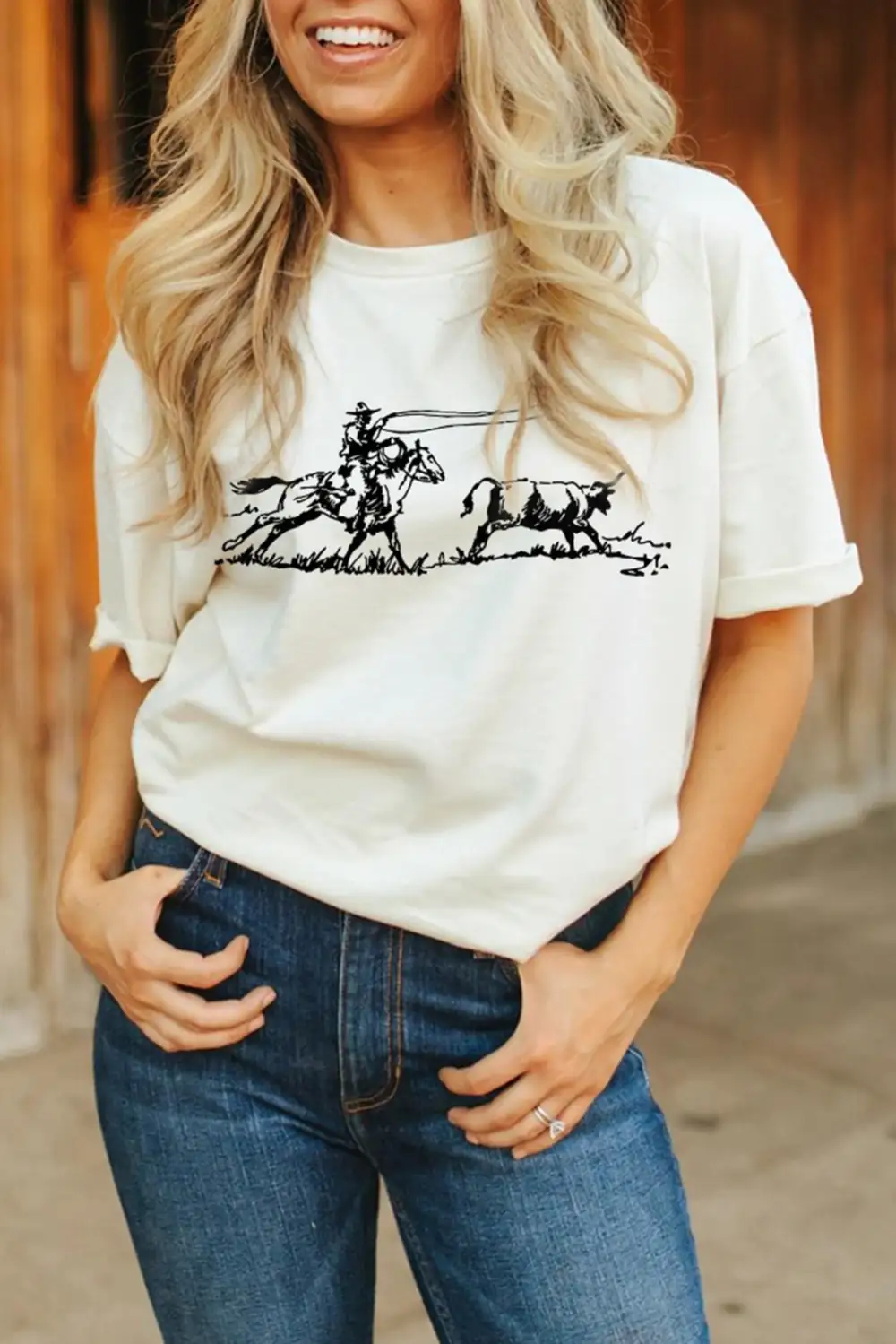 Western Rodeo Graphic Casual Tee