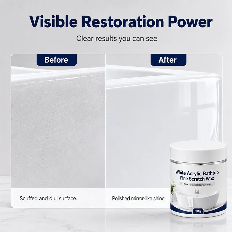 White Acrylic Bathtub Fine Scratch Repair Wax