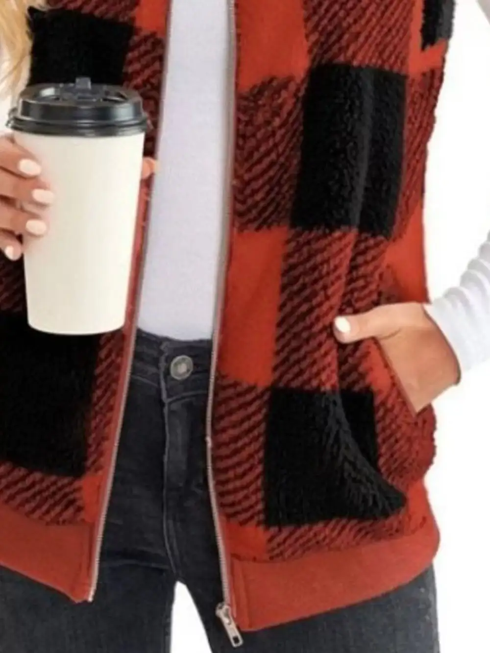 Full Size Color Block Zip