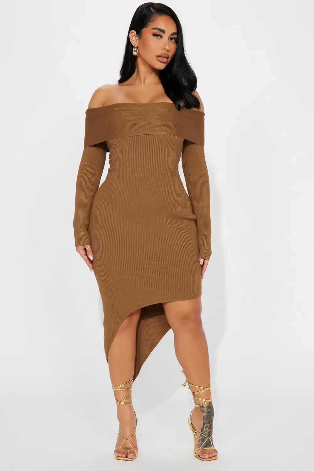 Tamara Sweater Maxi Dress - Camel