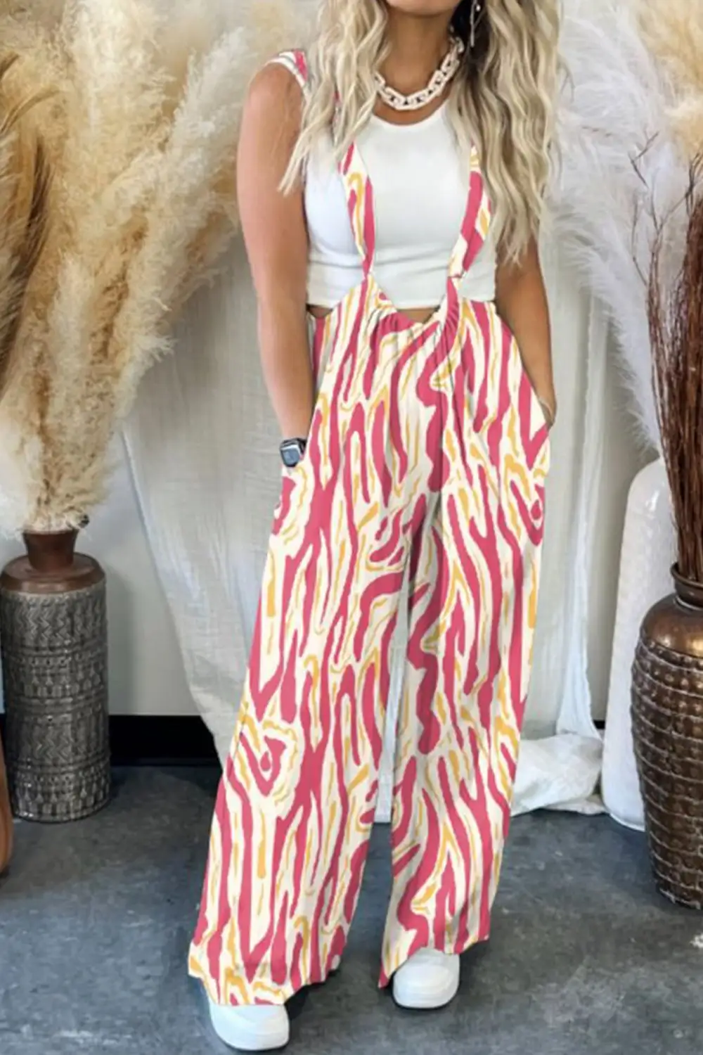Cotton Linen Relaxed Overalls