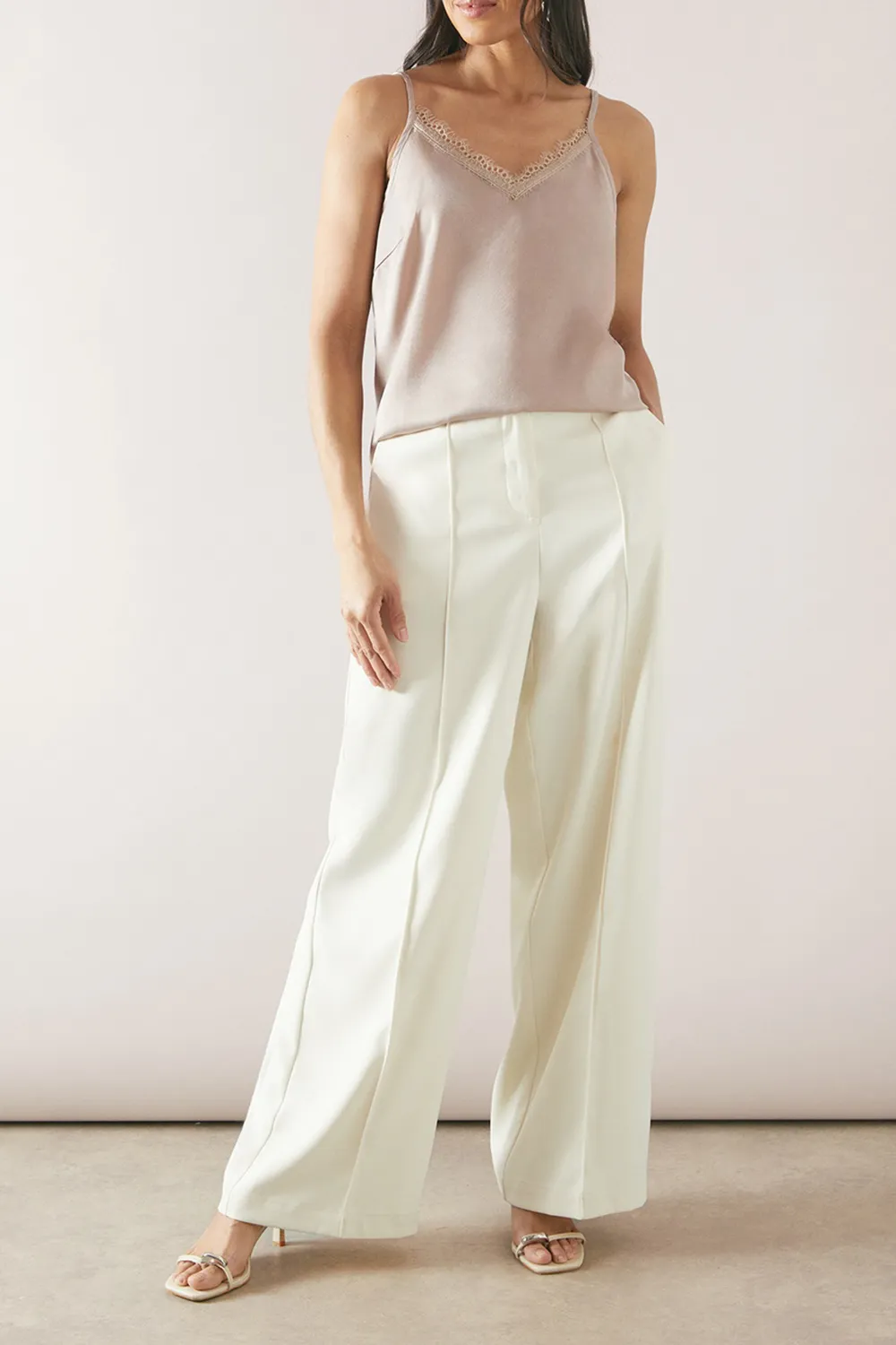 Satin Black Lace V-neck Camisole