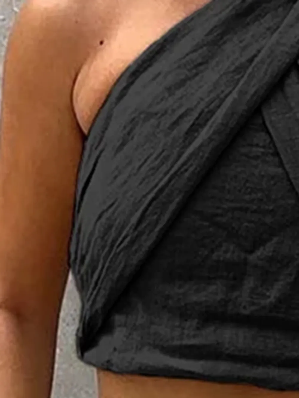 Cotton & Linen Crisscross Halter Tank Top