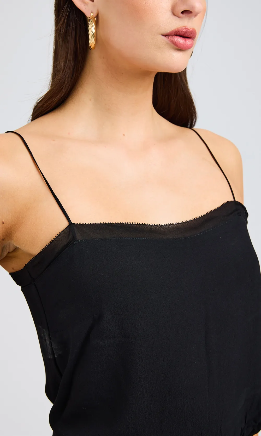 Pure Black Tight Tank Top