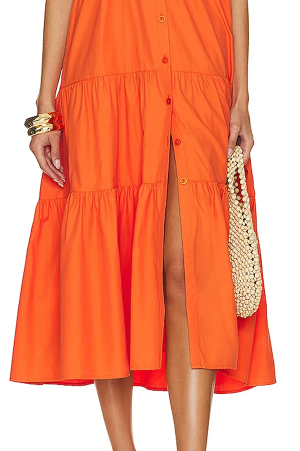 Orange Midi Dress