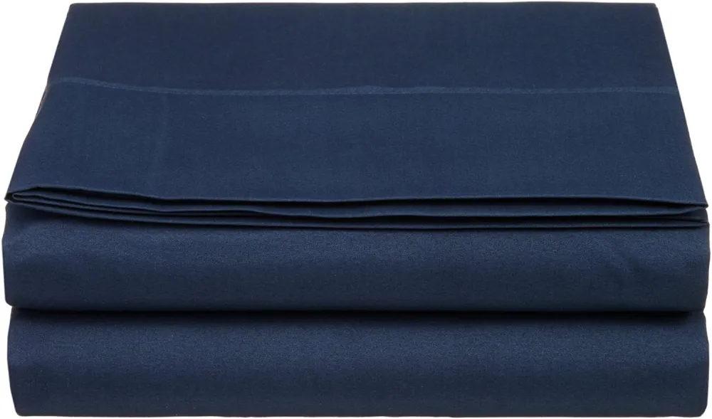 (Store Closing Sale) Set of 2 Silky Soft Polyester Single Flat Sheet