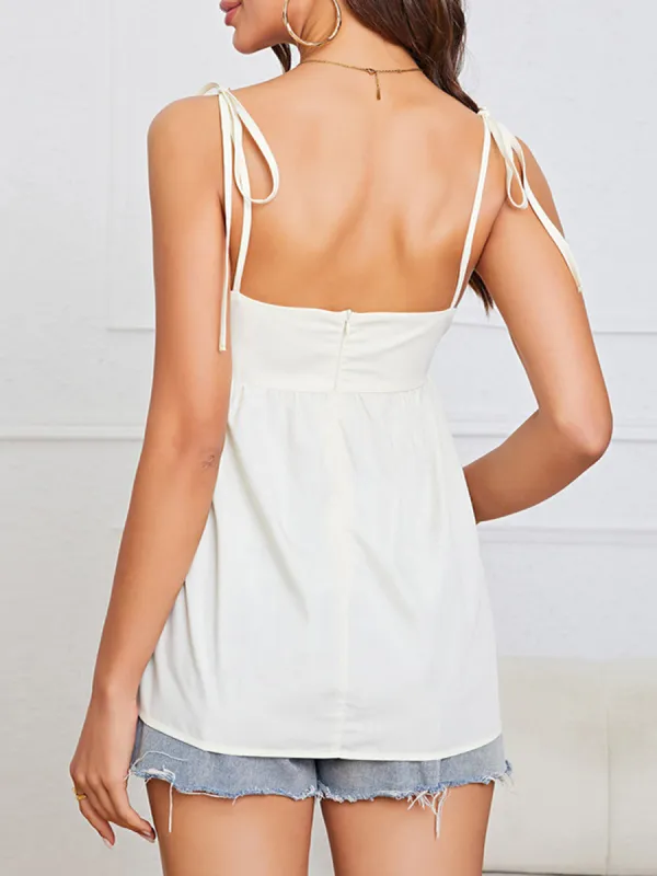 Waistless Sleeveless Bow Top