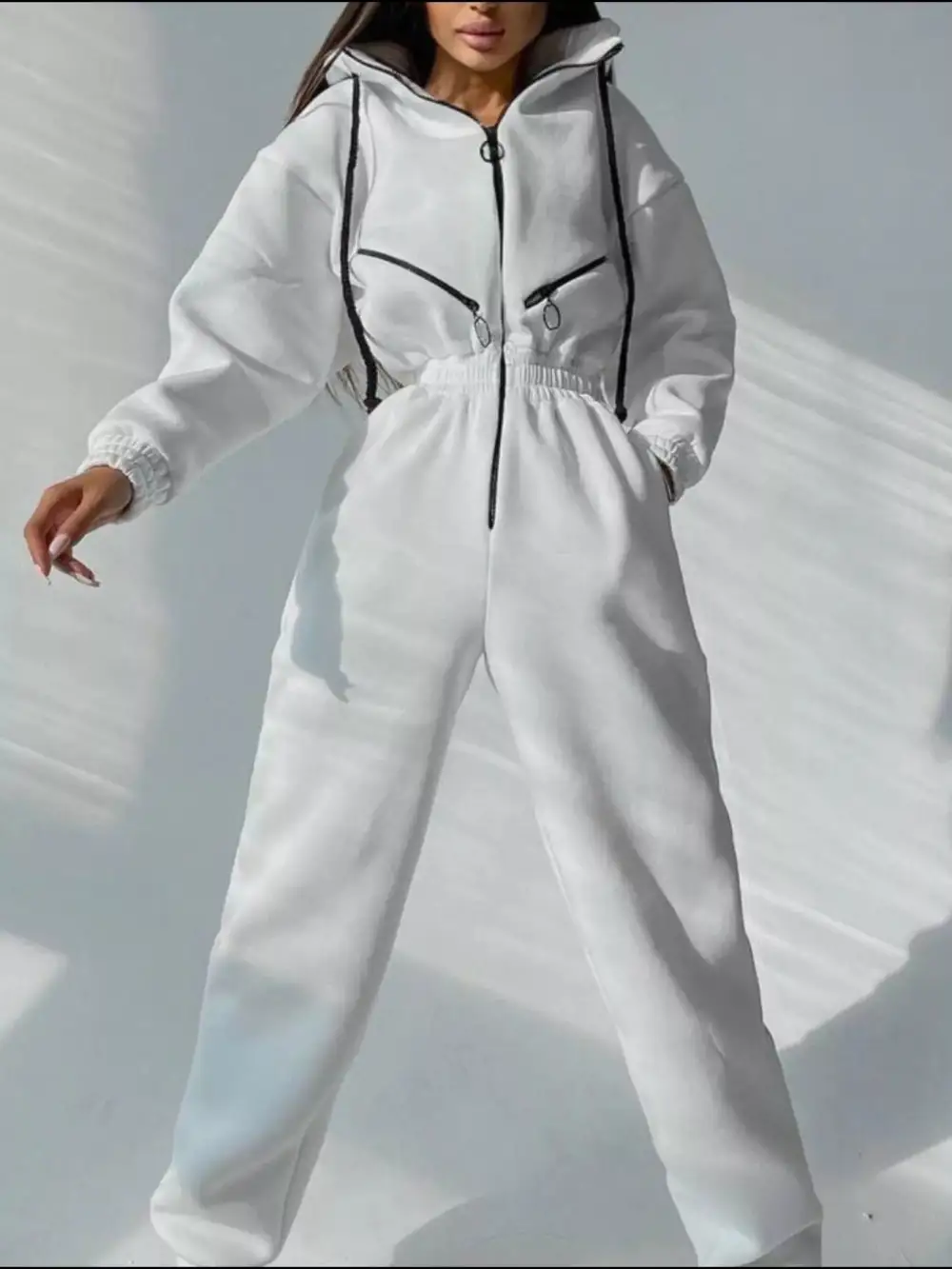 Hooded Zip Jumpsuit