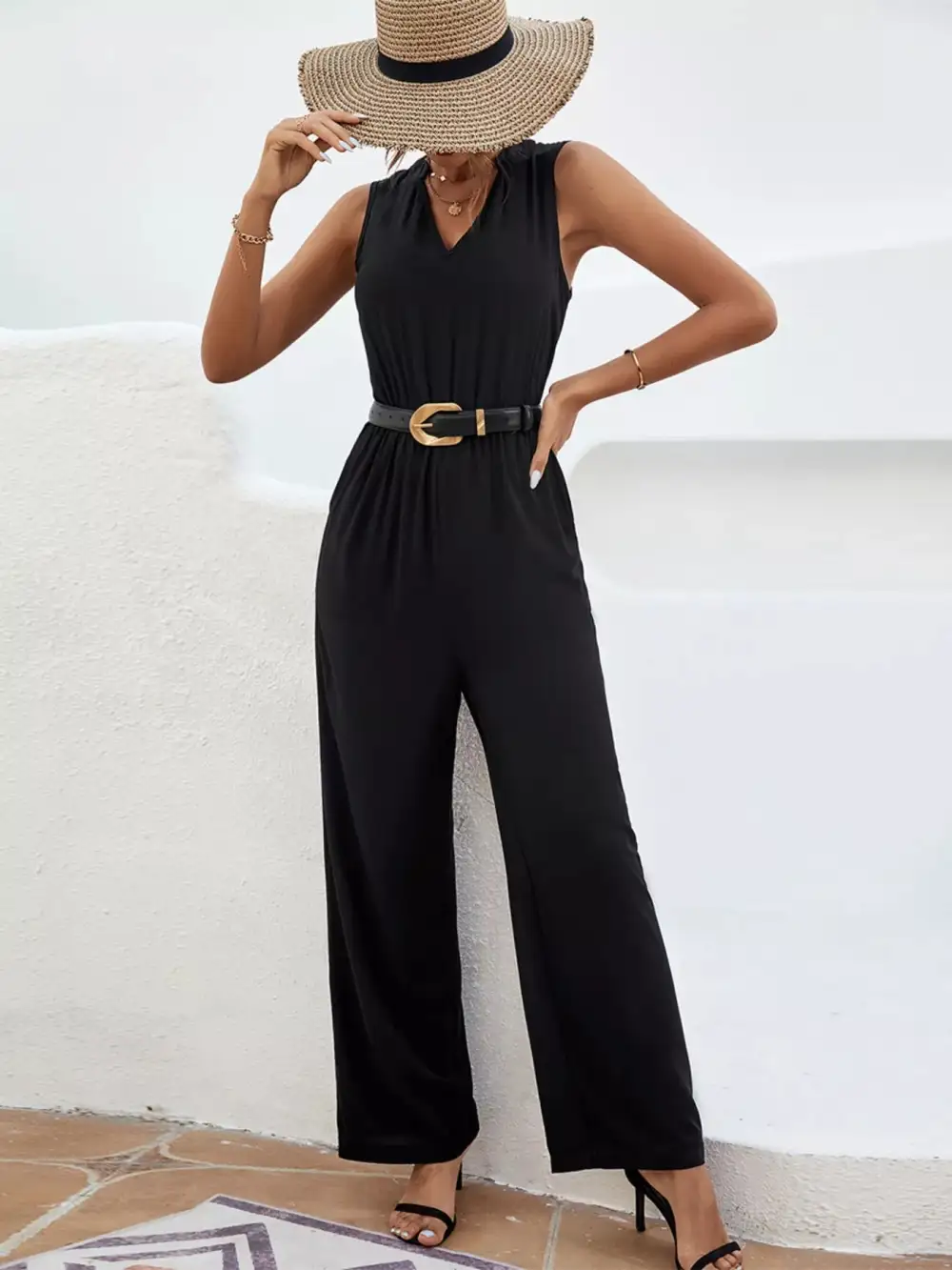 Weekend Wide Leg Sleeveless Jumpsuit