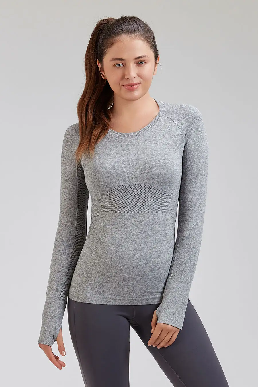 Seamless Long Sleeve Tops （Thumb Hole）