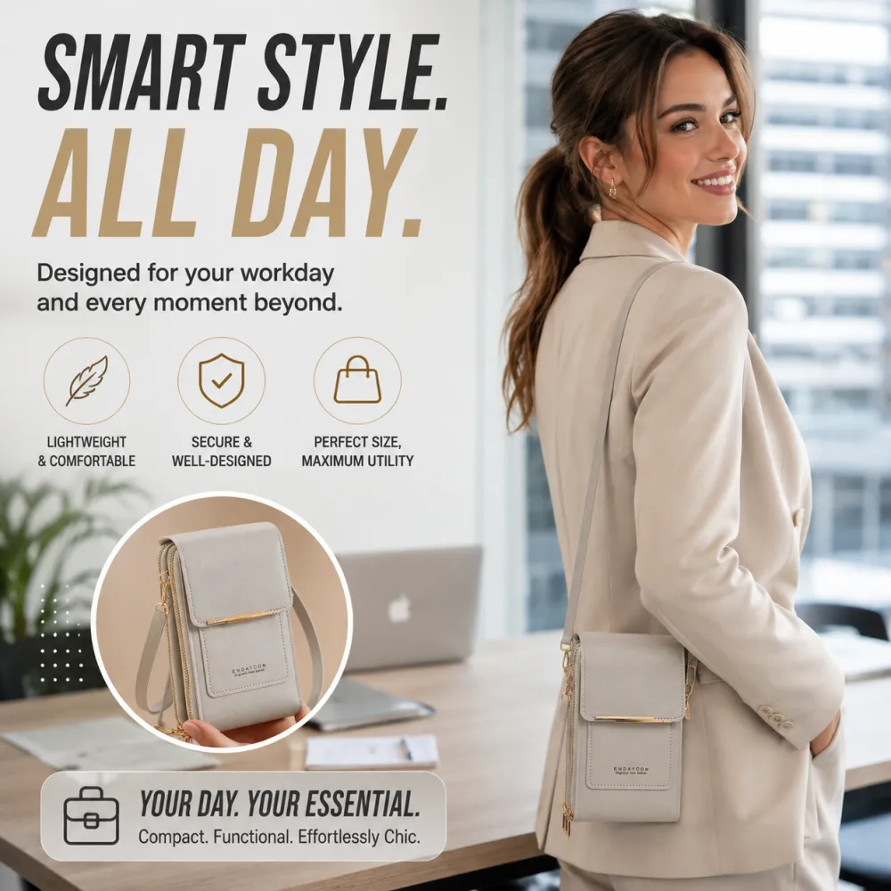 Touchscreen phone bag for women, versatile Korean version, single shoulder crossbody small bag