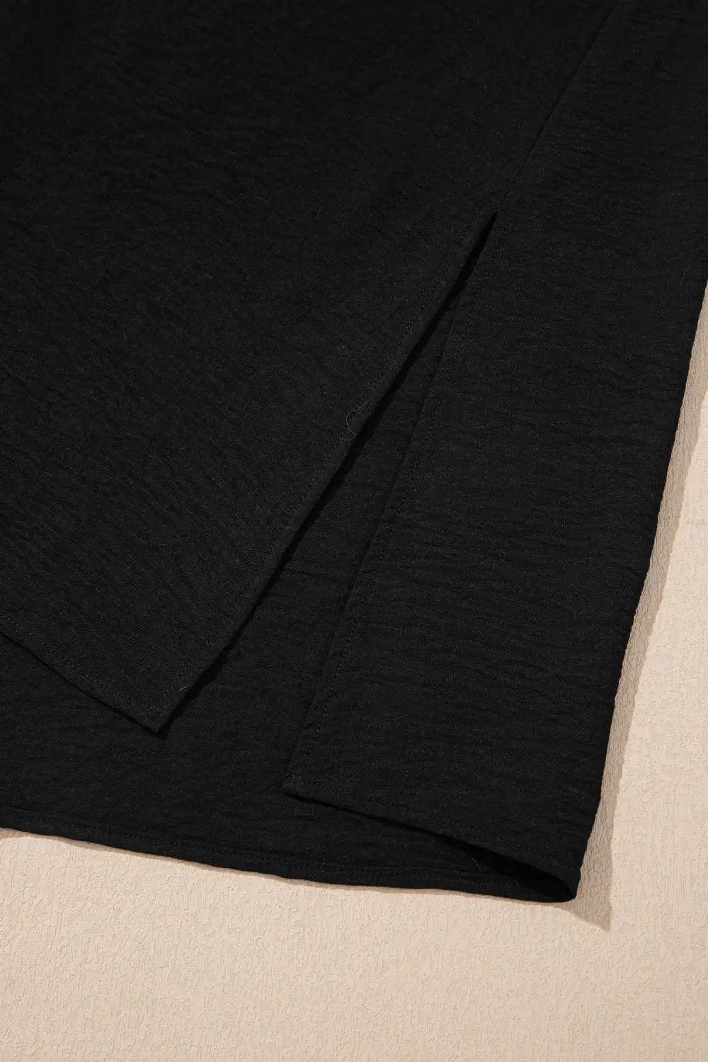 Split Neck Short Sleeve Dress Casual