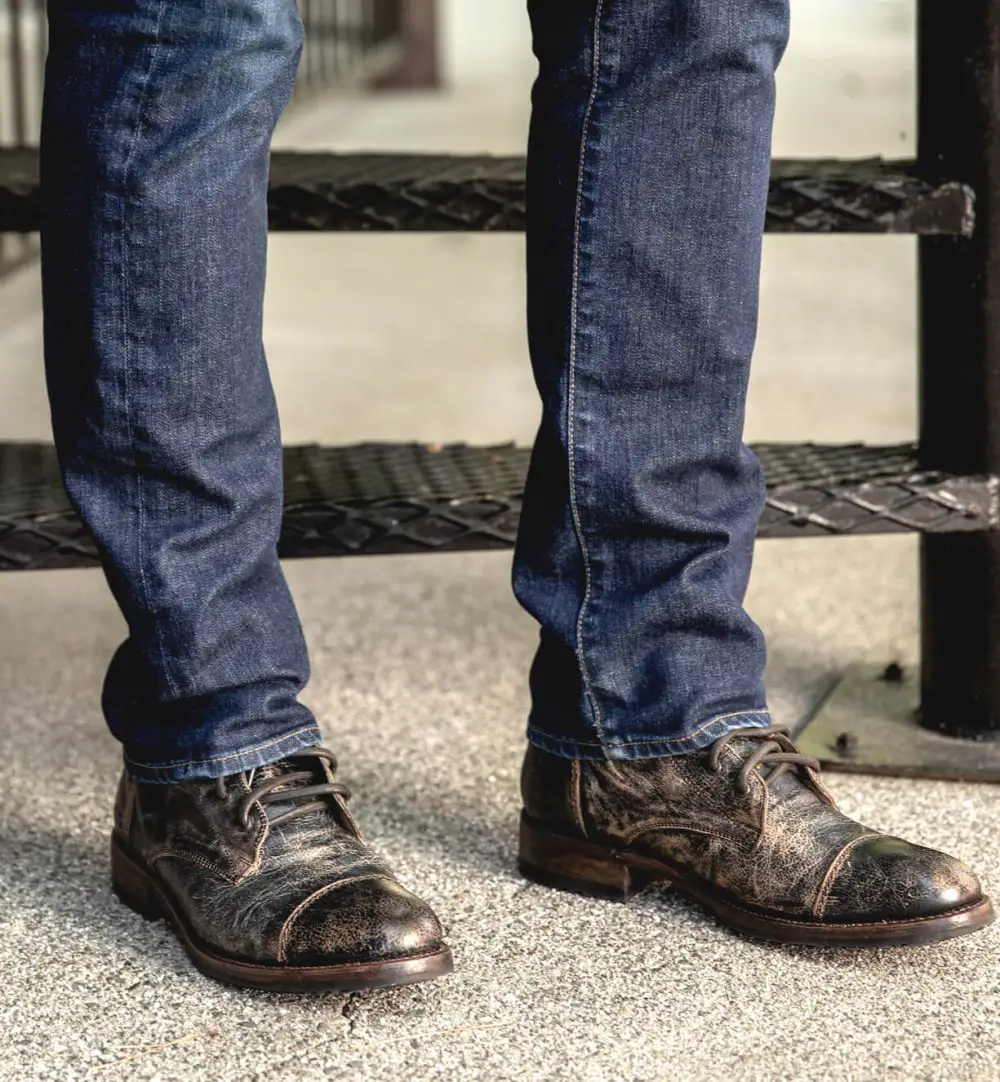 Back Zip Welted Rugged Heritage Ankle Boots