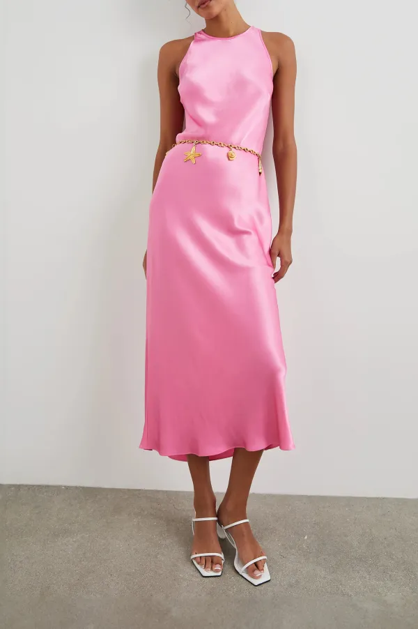 Sleeveless Lightweight Satin Sheen Dress