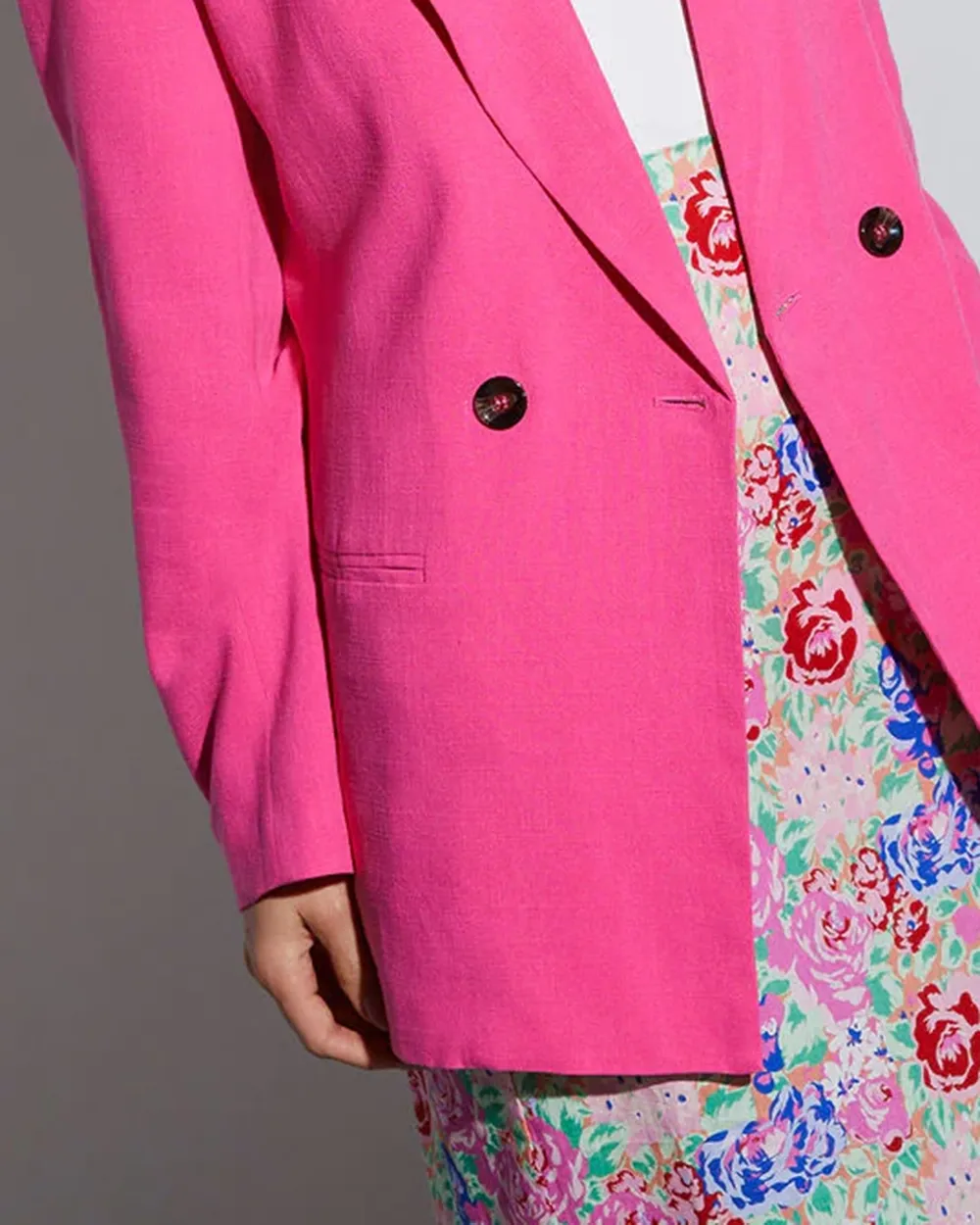 Double Breasted Linen Blazer