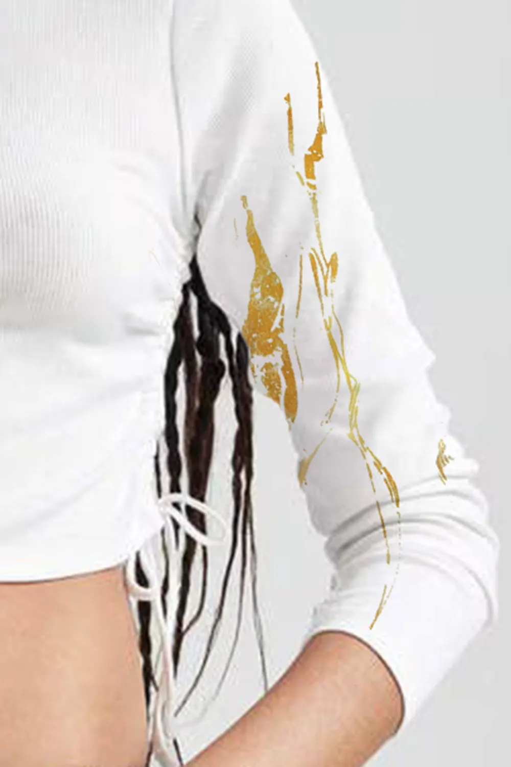 Slim Fit Crew Neck Camisole Long Sleeve T-Shirt