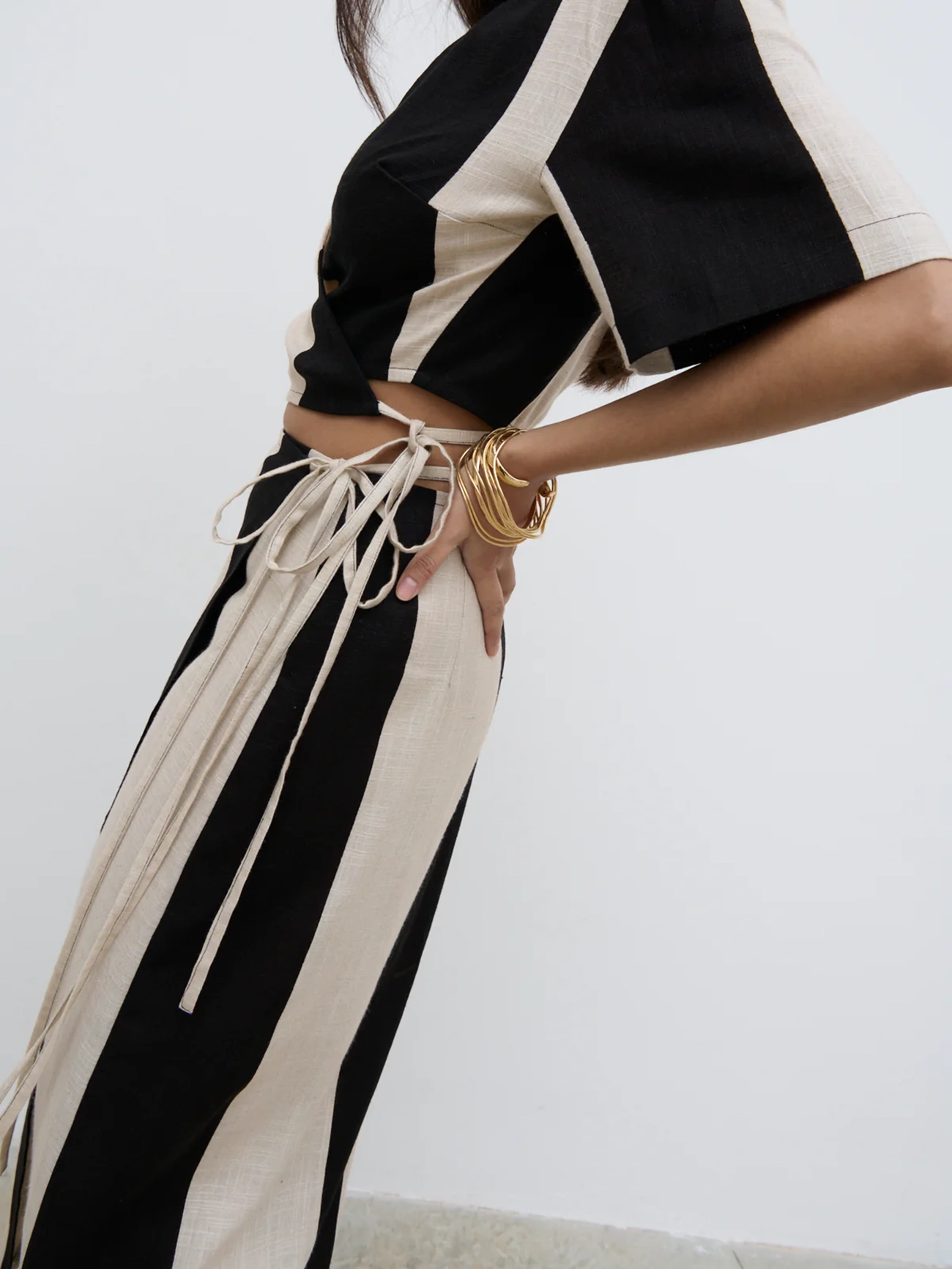 Printed Wrap Maxi Skirt