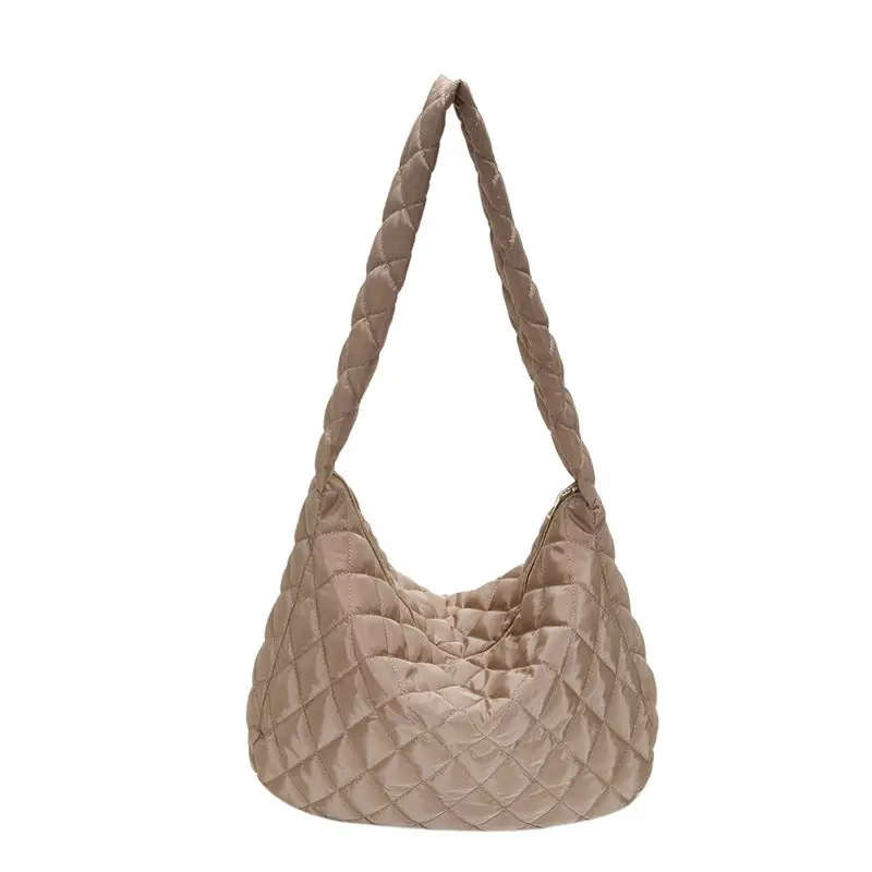 Winter Quilted Crossbody Bag Down Cloth Compact Soft