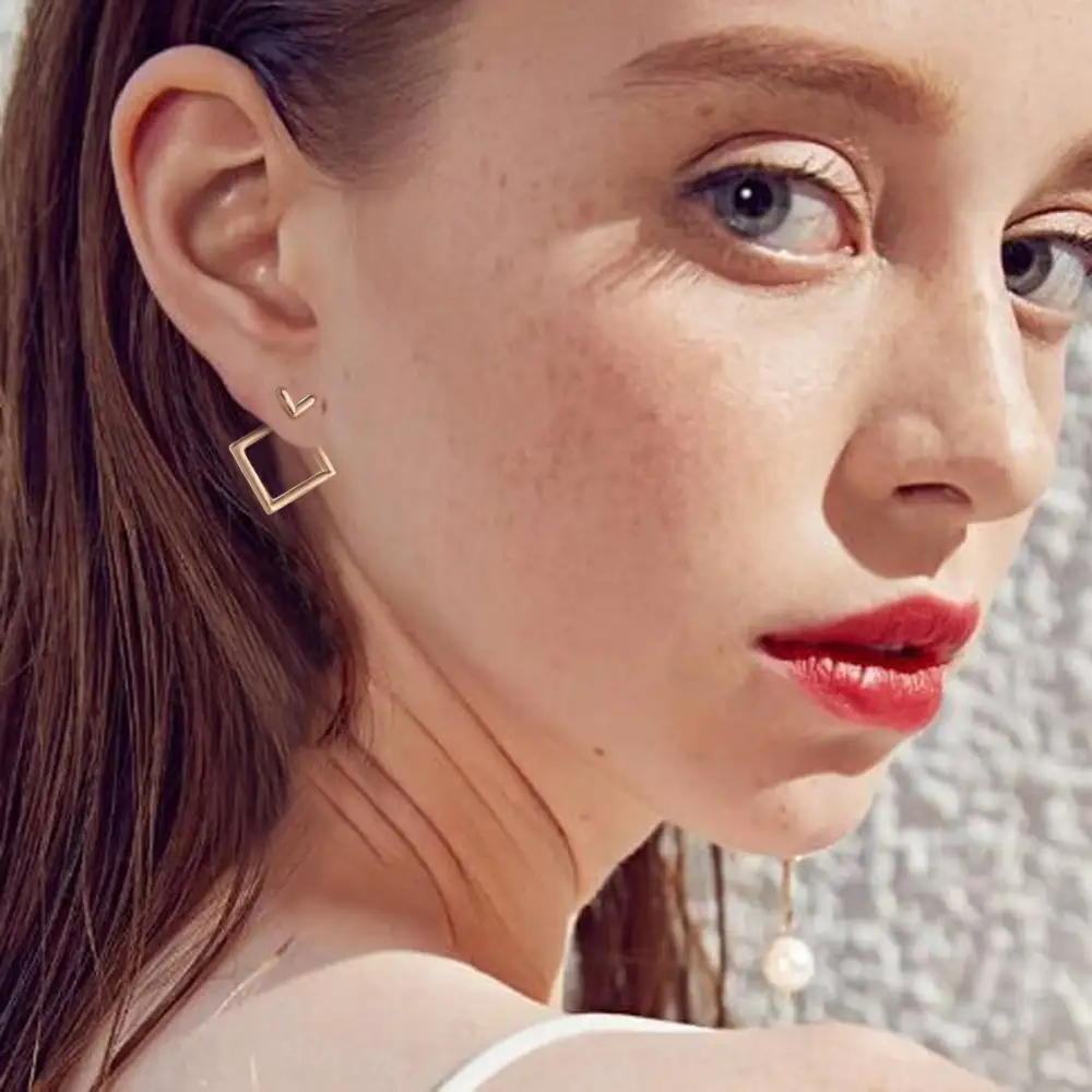 Geneva Square Ear Jacket Jewelry