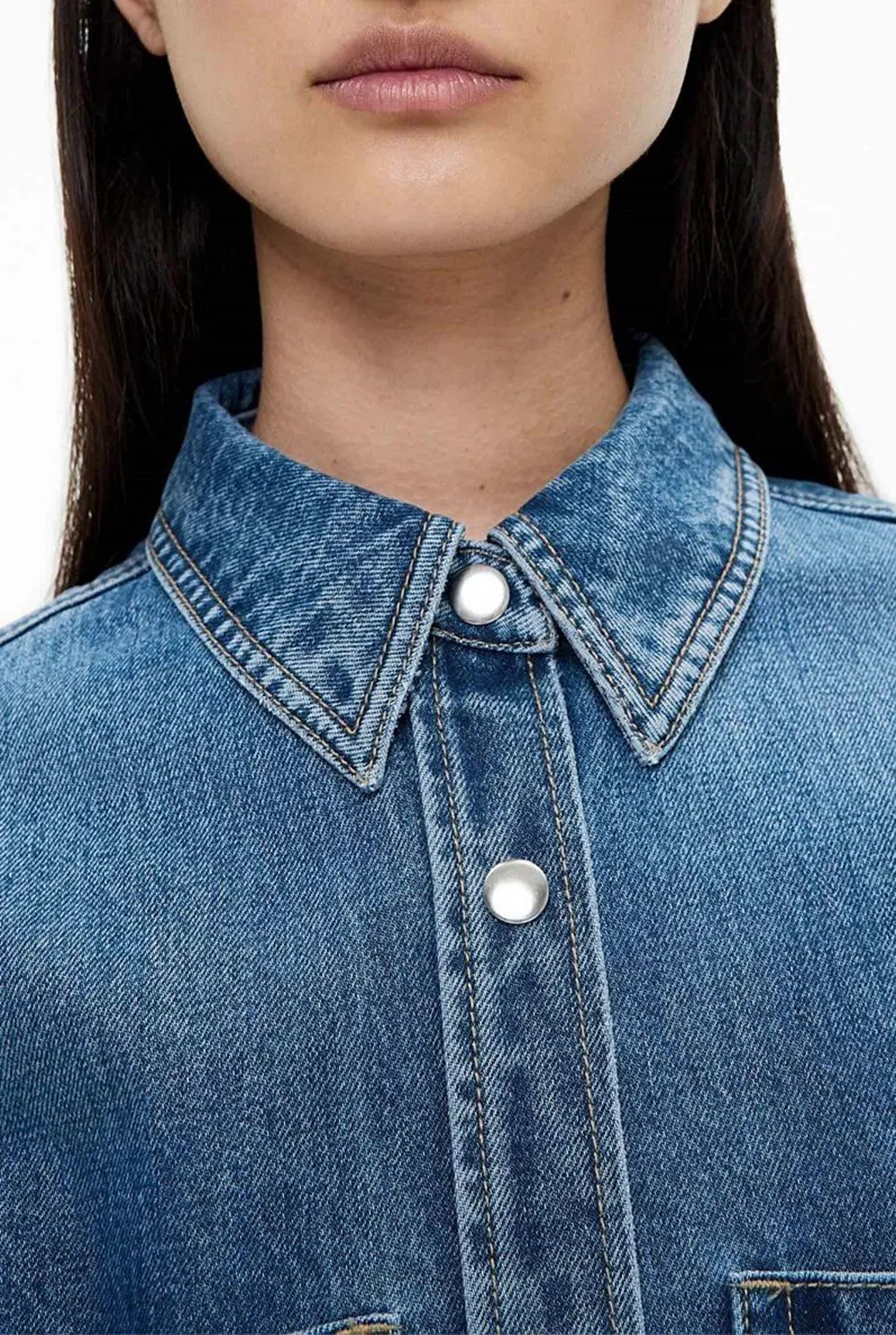Light-Colored Denim Casual Shirt