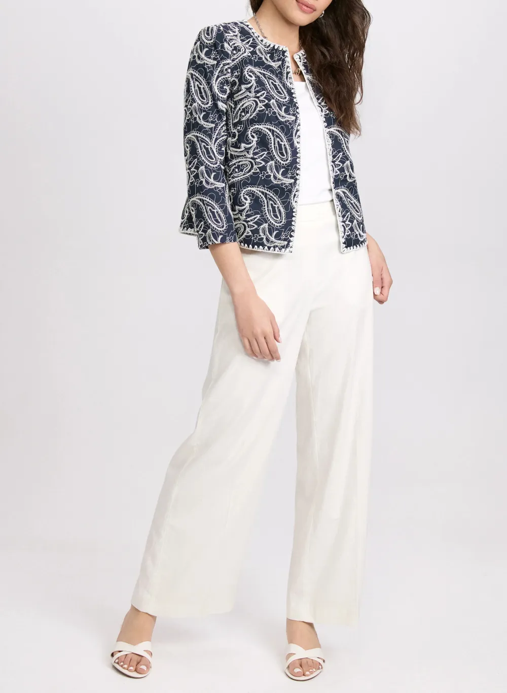 Chiffon-Blended Cotton Jacket